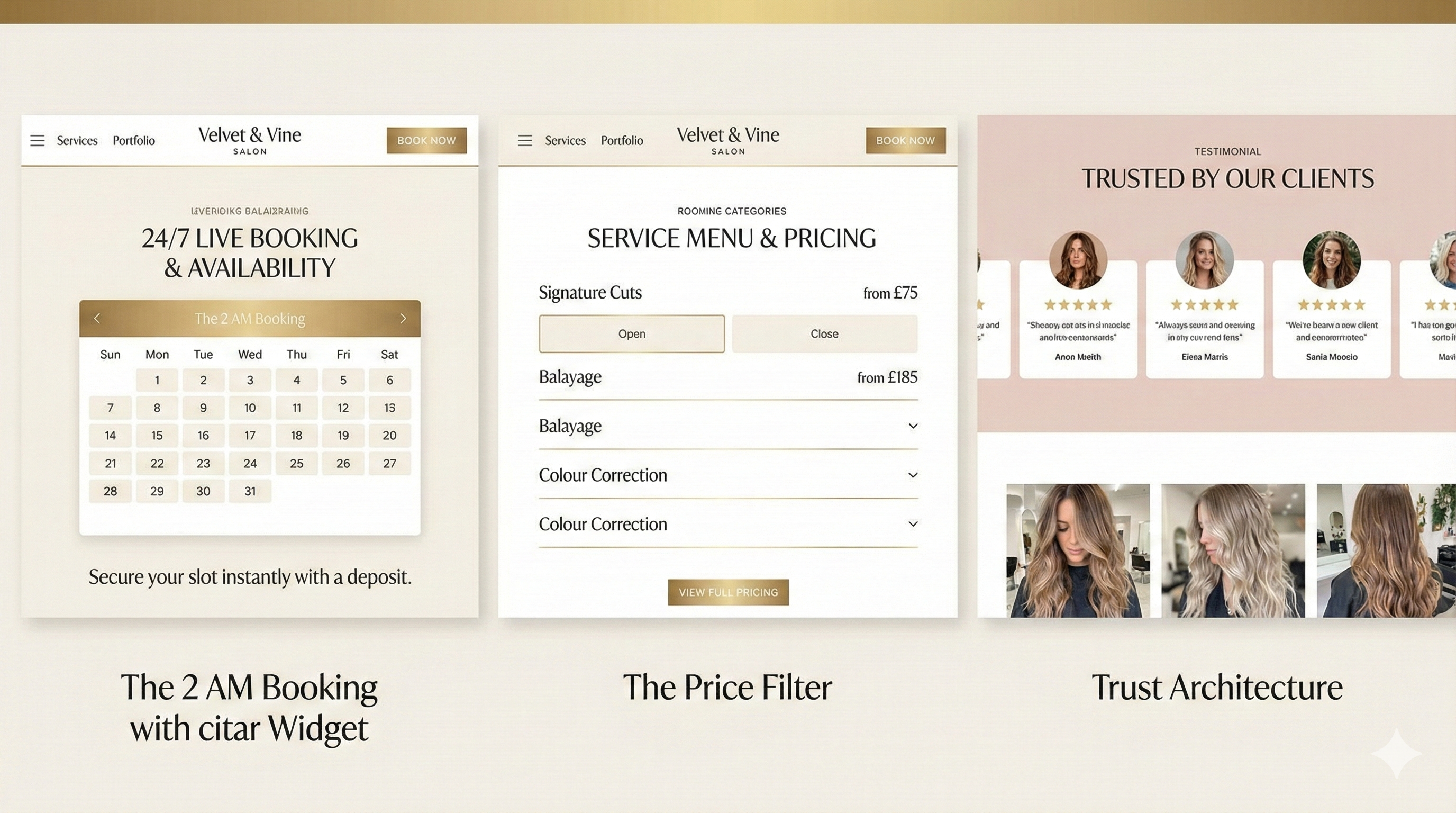 New Salon Website Design